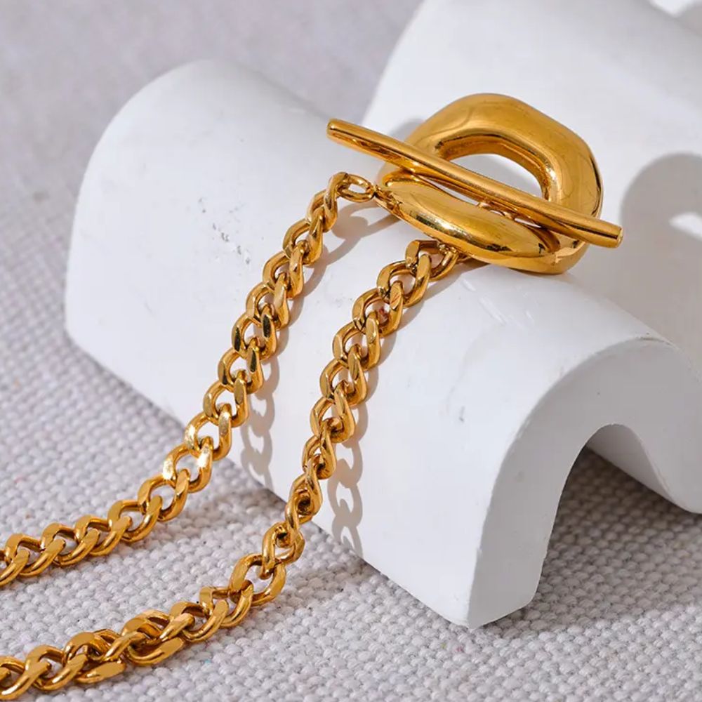 The Sialeú Bracelet | Gold Charm Bracelet | Geometric Jewelry | 18K Gold Plated Bracelet | Stainless Steel Jewelry | Trendy Women's Bracelet | The OÓ Jewels
