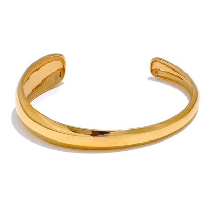 The Kwemo Bracelet | 18K Gold Plated Stainless Steel Geometric Bangle | The OÓ Jewels