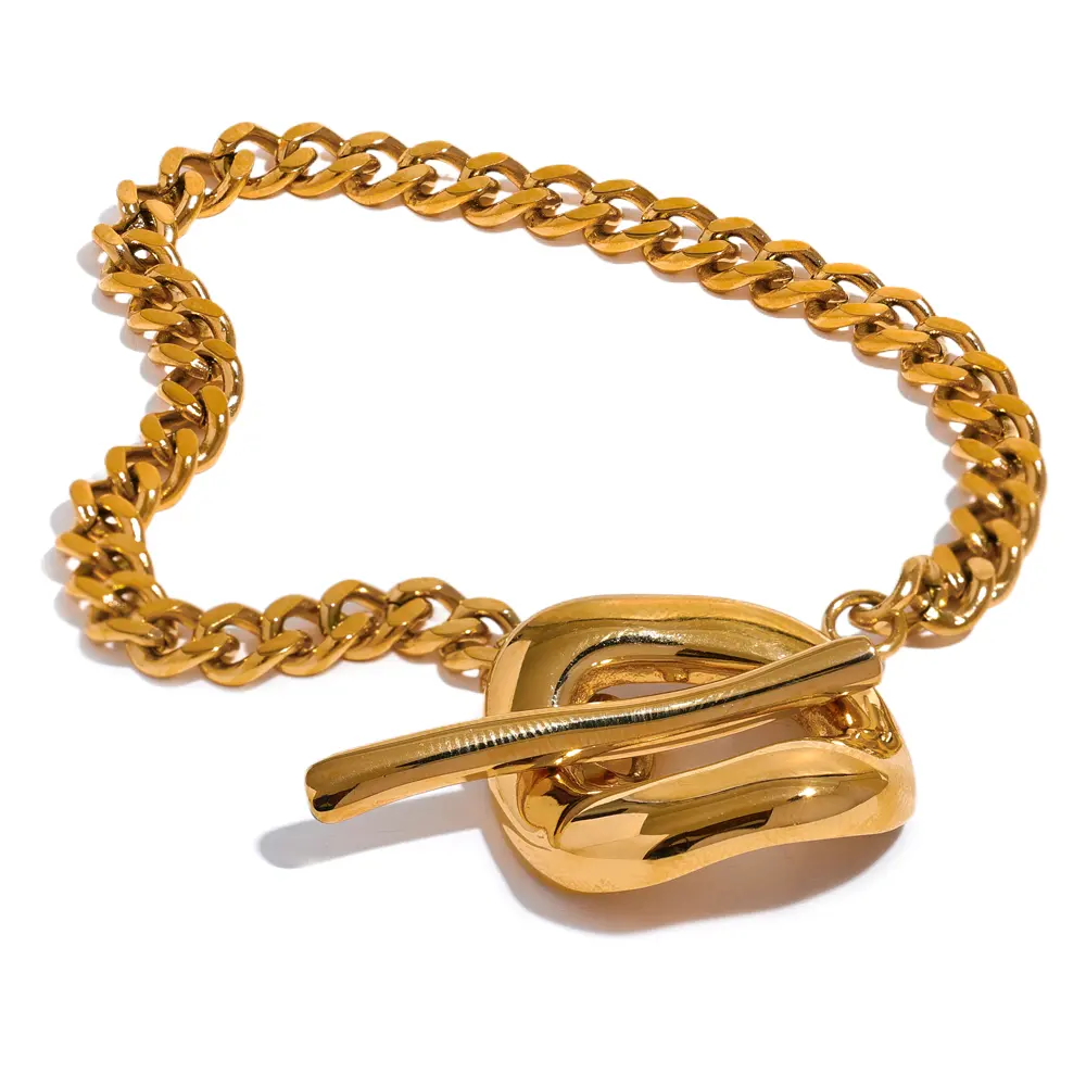 The Sialeú Bracelet | Gold Charm Bracelet | Geometric Jewelry | 18K Gold Plated Bracelet | Stainless Steel Jewelry | Trendy Women's Bracelet | The OÓ Jewels